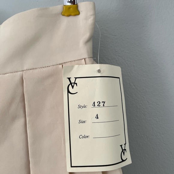 Vintage NWT Victor Costa Cream Maxi Skirt with Purple Hydrangea Embroidery - Picture 3 of 8